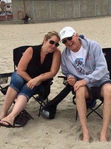 Getting some sun despite the cool breeze!